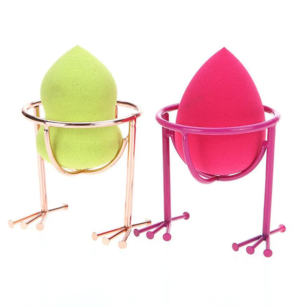 

Rose Gold Sponge Holder Face for Bathroom Makeup Organizer Chicken Ventilated Storage Rack