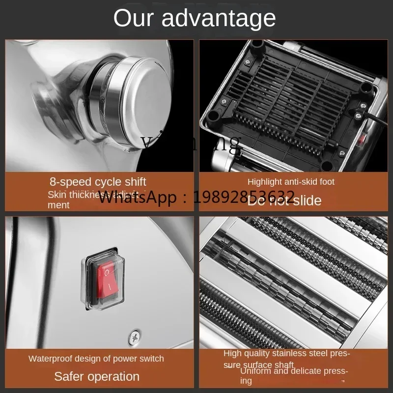 TQH自動小型家庭用多機能ステンレス製圧延練り機 餃子皮麺機