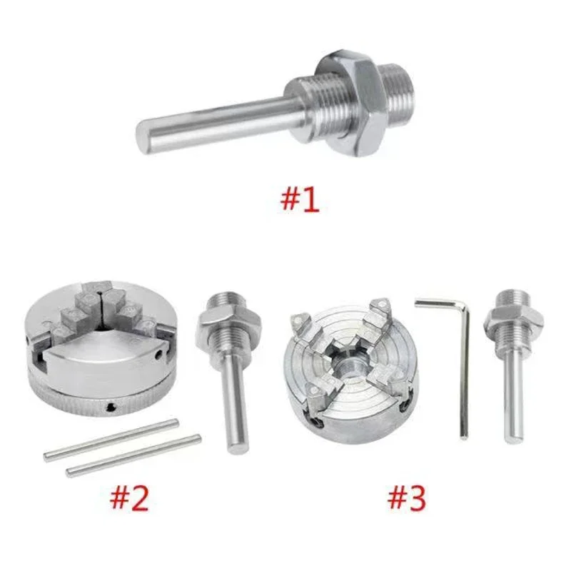 Imagem -05 - Mini Máquina de Três Mandíbula Chuck Z011a Quatro Mandíbula Chuck Mais M12 Mandril Mão Biela de Broca Elétrica Novo Z011