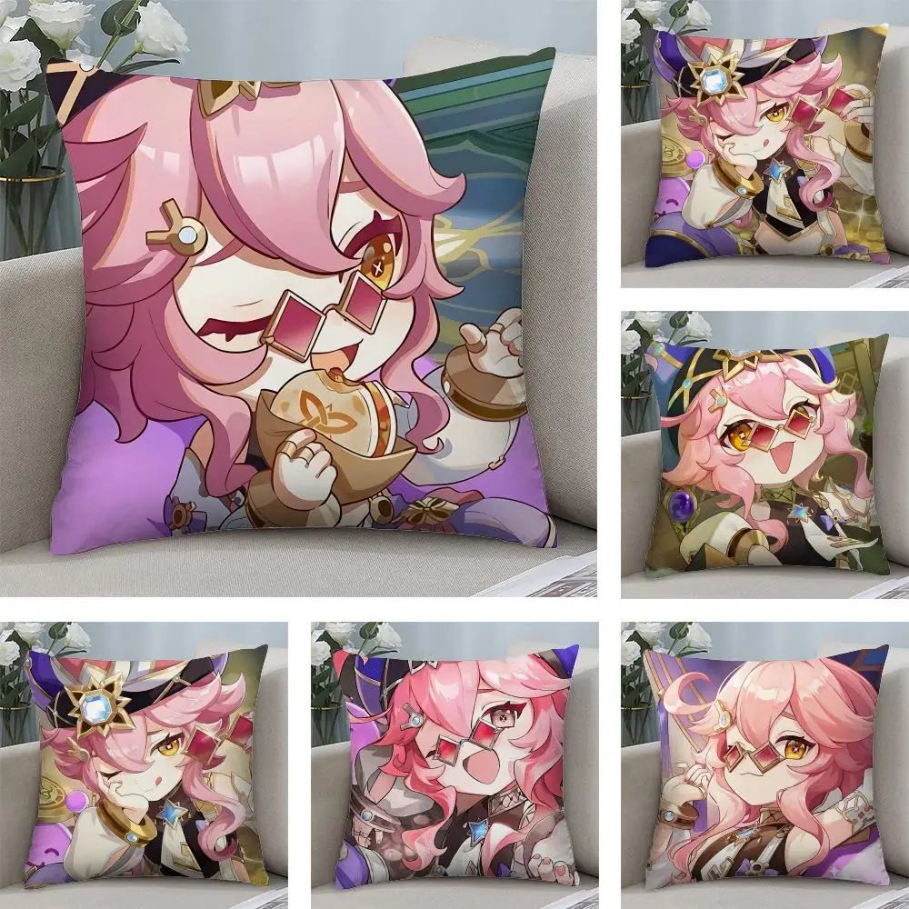 

Dori Genshin Game Cushion Cover Square Pillow Bedroom Sofa Leisure Comfort Living Room Home Decoration 40X40