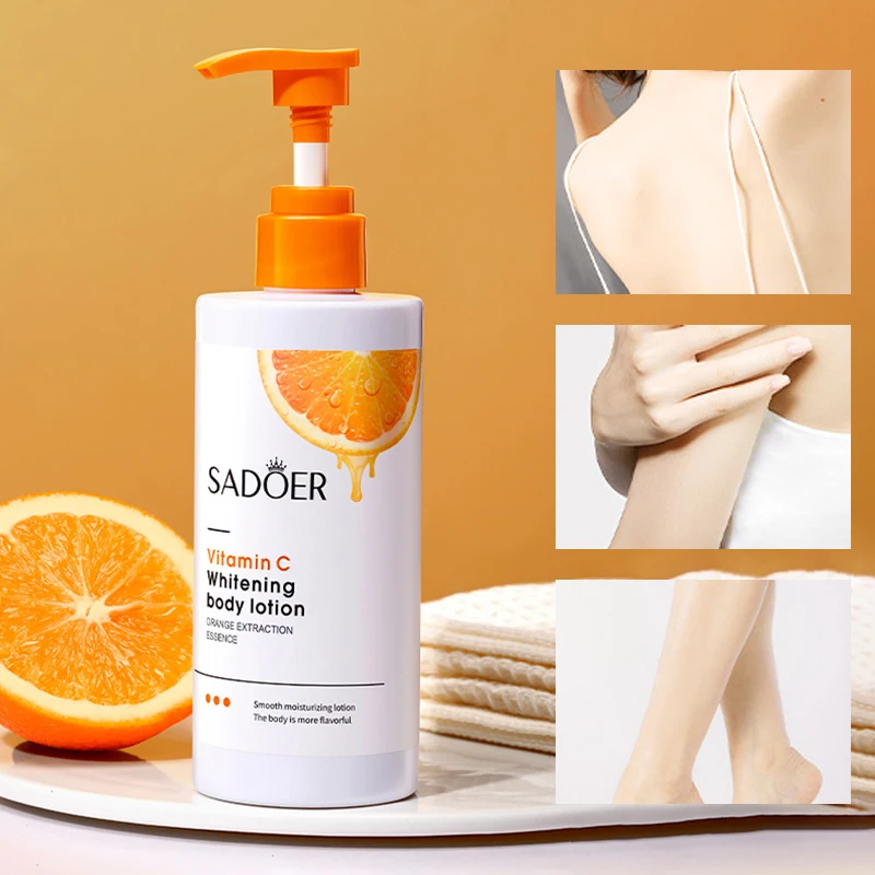 OEM Vitamin C Body Lotion Creams Moisturising Exfoliating Leg Arm Back Body Skin Care Cream For Women Men