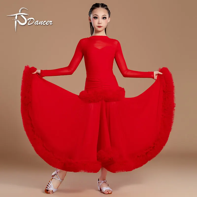 Robe moderne, nouvelle danse de salon pour femmes, valse, danse de salon, danse carrée, grande performance de robe pivotante, tenue de compétition