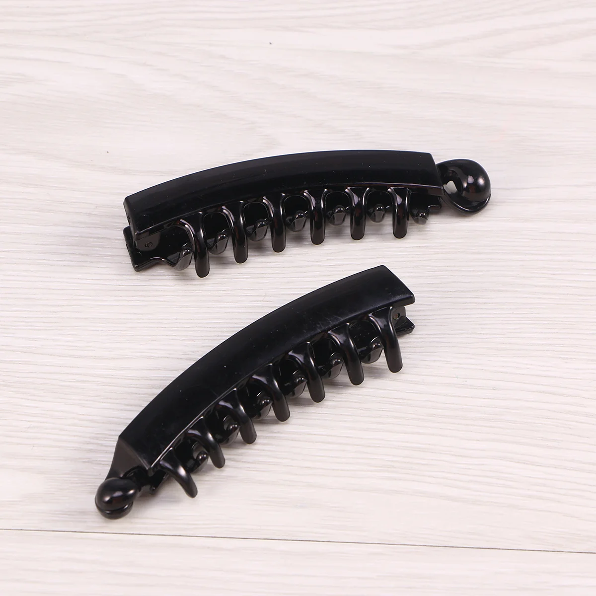 

6Pcs Hair Clip Claw Banana Shape Ponytail Holder Secure Fastening Shiny Varnish Finish for Work Use