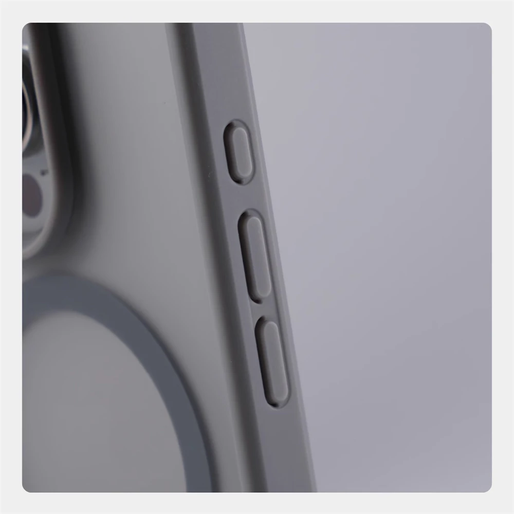 Unsichtbarer Metallständer Magnetische Stoßfängerhülle für iPhone 18 17 16 Pro Max 15 14 13 Pro für MagSafe Kabelloses Laden Stoßfeste Abdeckung – Detail 9