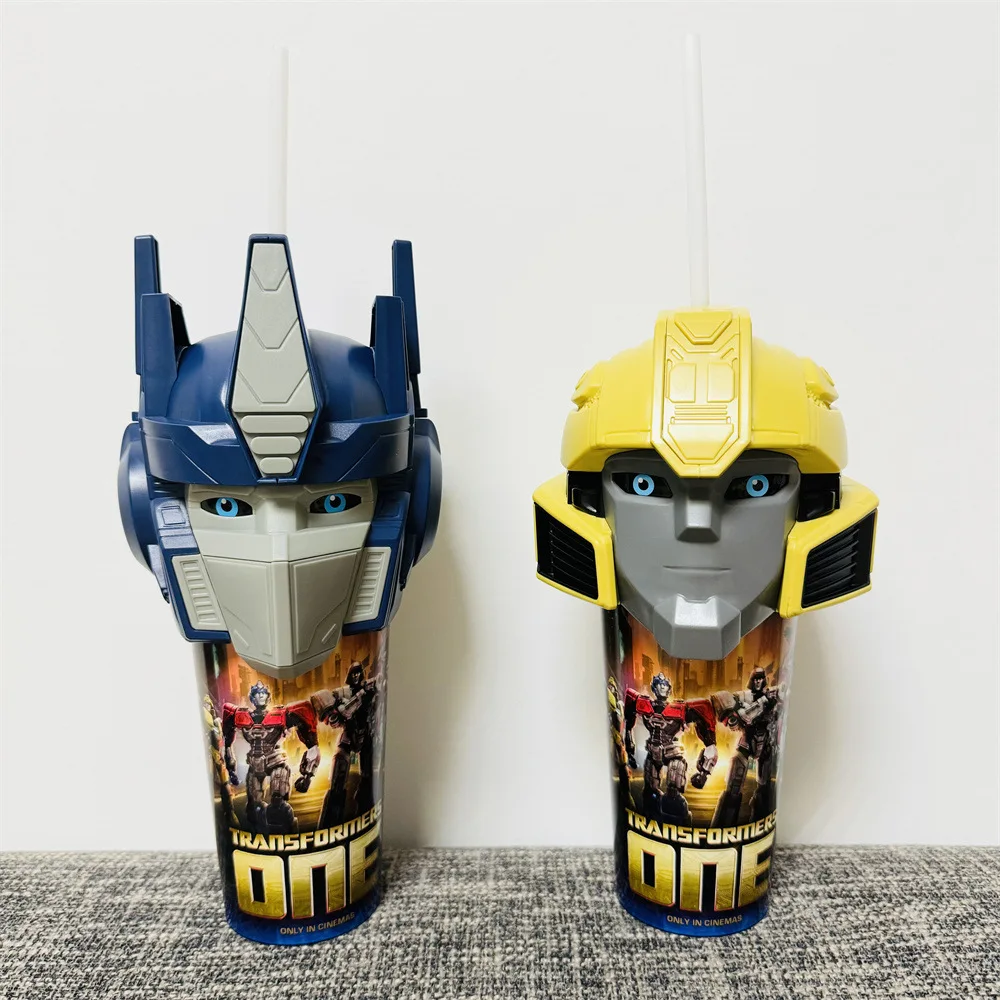 New Movie 《Transformers One》 Optimus Prime Bumblebee Topper Cup Figuine Cinema Collectible Model Gift Capacity 22oz - view 2