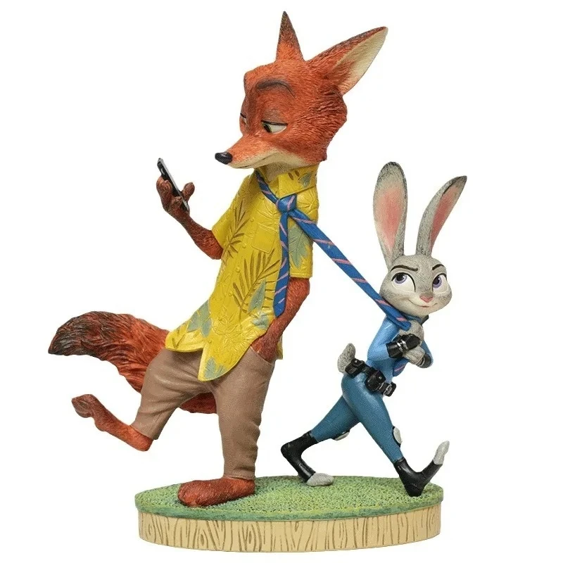 Modèle de réparation de beurre de renard fait à la main, ornement de bureau, décoration de voiture, dessin animé animé Disney, collection de beurre, cadeau d'anniversaire, Zootopia, Judi