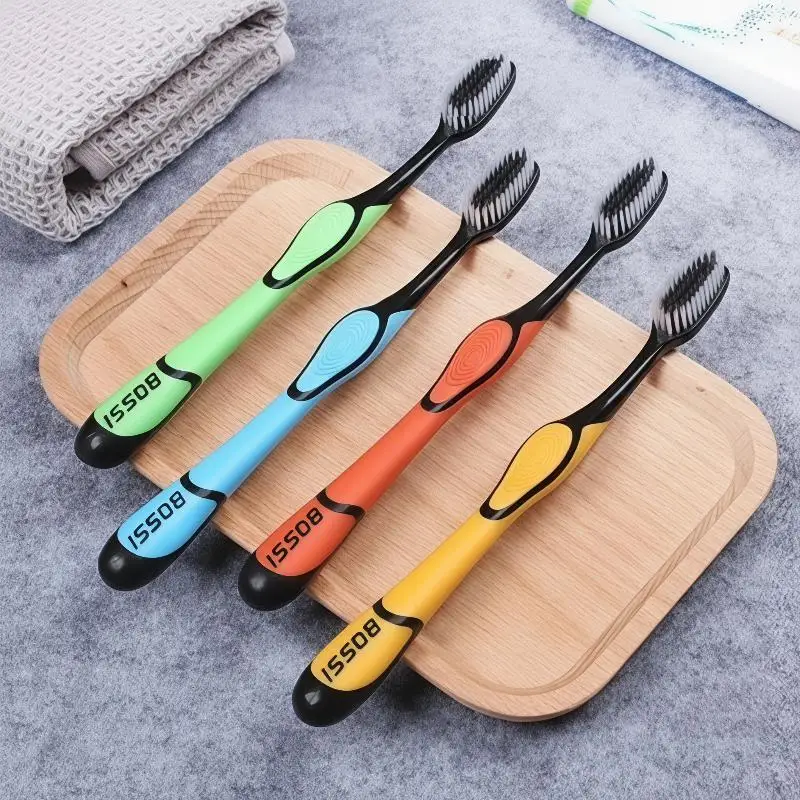 @*Manual Toothbrushes Ultra Soft Charcoal Bristles 3/5/10 PCS Non Slip Handle Deep Clean for Sensitive Gums