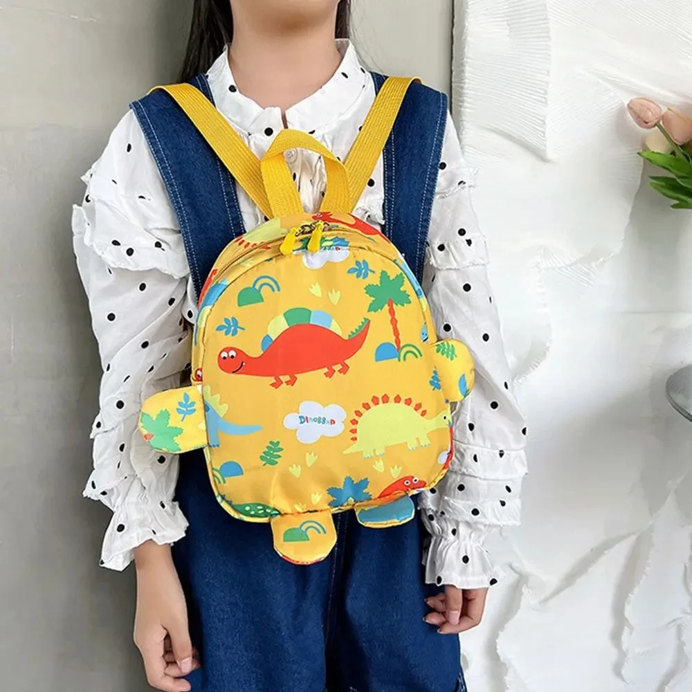 Sac à dos de dinosaure de dessin animé réglable pour enfants, sacs d'école en nylon pour filles et garçons, cartable de maternelle avec animaux mignons