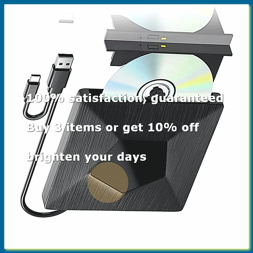 External Bluray Drive Burner 3D Portable Optical Bluray Drive External Bluray BD/CD/DVD Drive Player for PC Laptop
