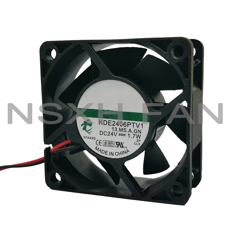 Ventilador do inversor do servidor, KDE2406PTV1.MSISS. GN, 60x60x25mm, 24V 1,7 W