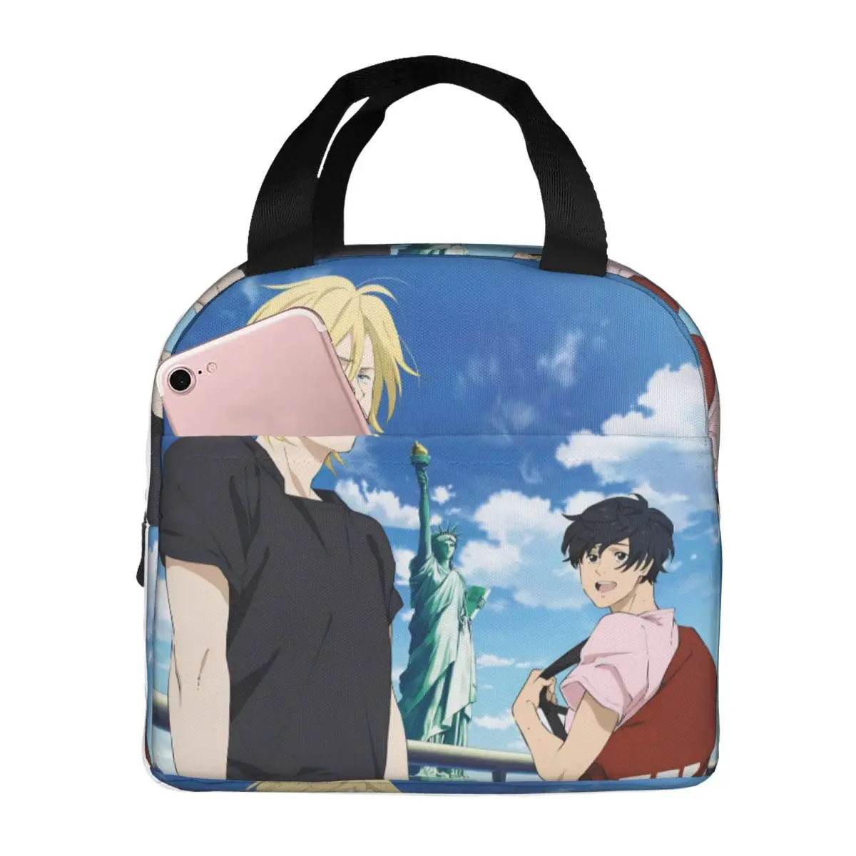 Banana Fish Anime Thermal Insulated Lunch Bag for Picnic Reusable Food Bag Thermal Cooler Food Box