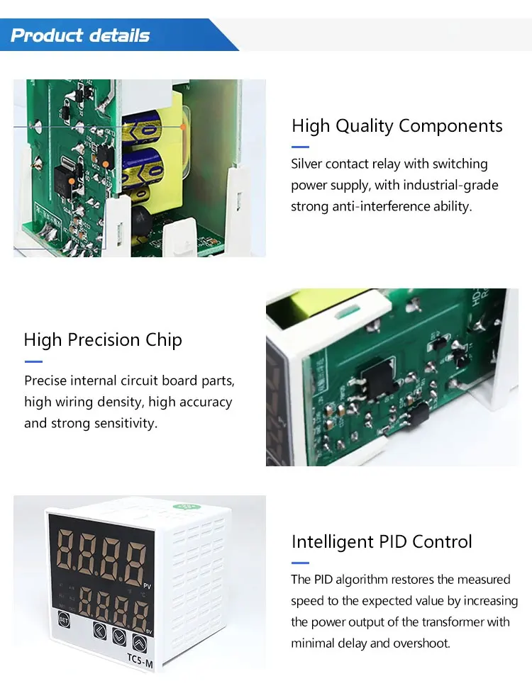 Intelligenter digitaler Thermostat TC4S TC4M TC4H TC4L Temperaturregler-Panel PID einstellbar – Detail 3