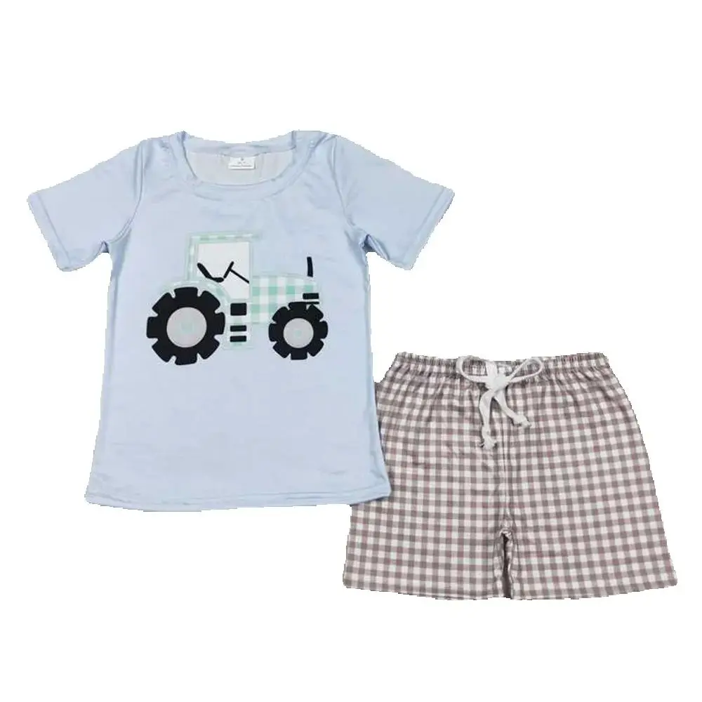 

Baby Boys Farm Tractor Shirt Top Shorts Clothes Sets