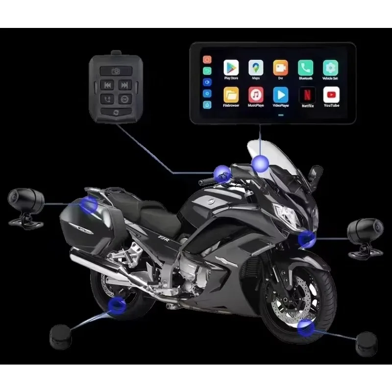 2025 New A600 Touch Screen Motorcycle GPS Navigation IPX7 Water Proof Wireless Carplay Android Dashboard Motorcycle Auto Radio