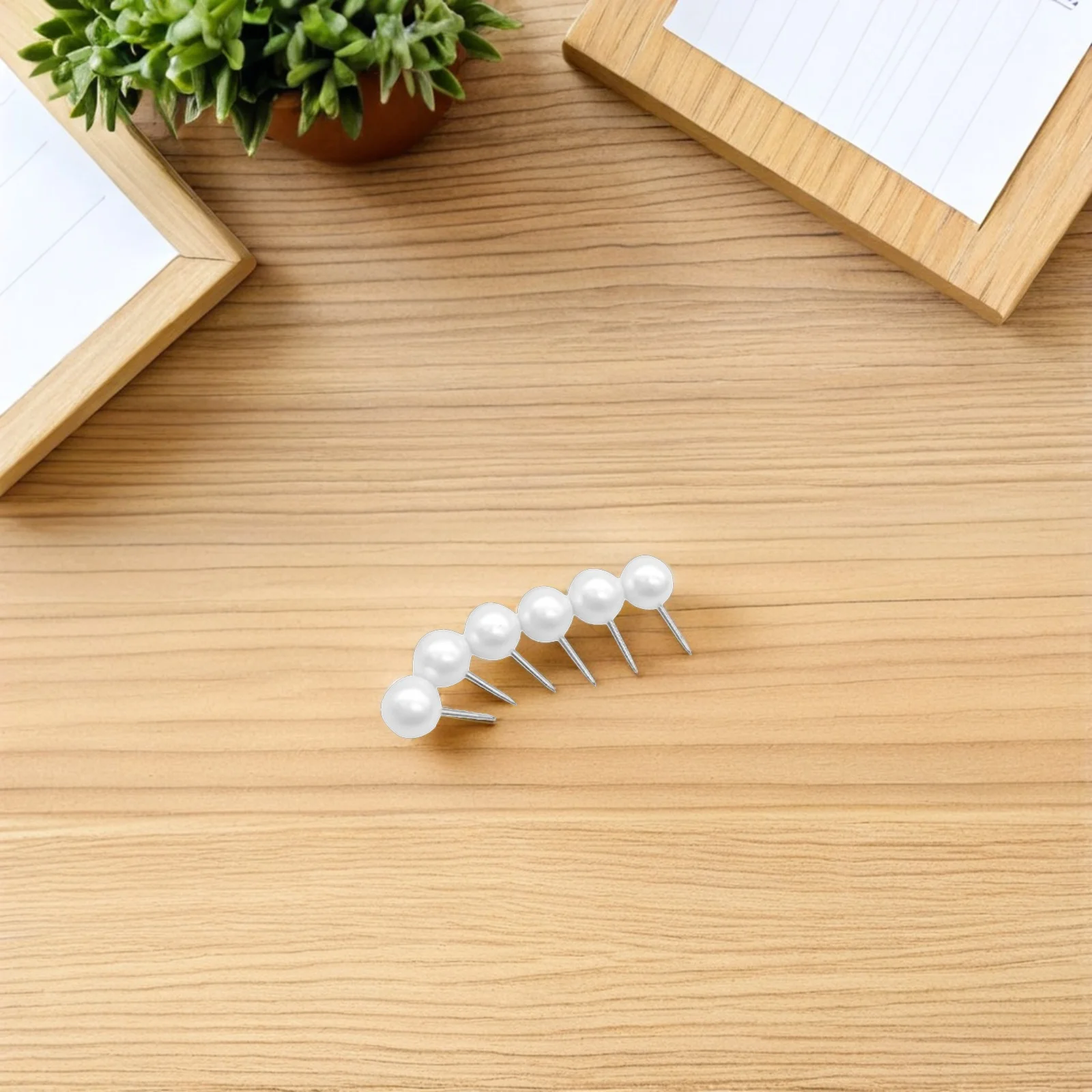 

2 Boxes Metal Point Push Pins Pearl White Round Head Tacks for Corkboard Bulletin Board Wall Decoration Photo Hanging Calendar