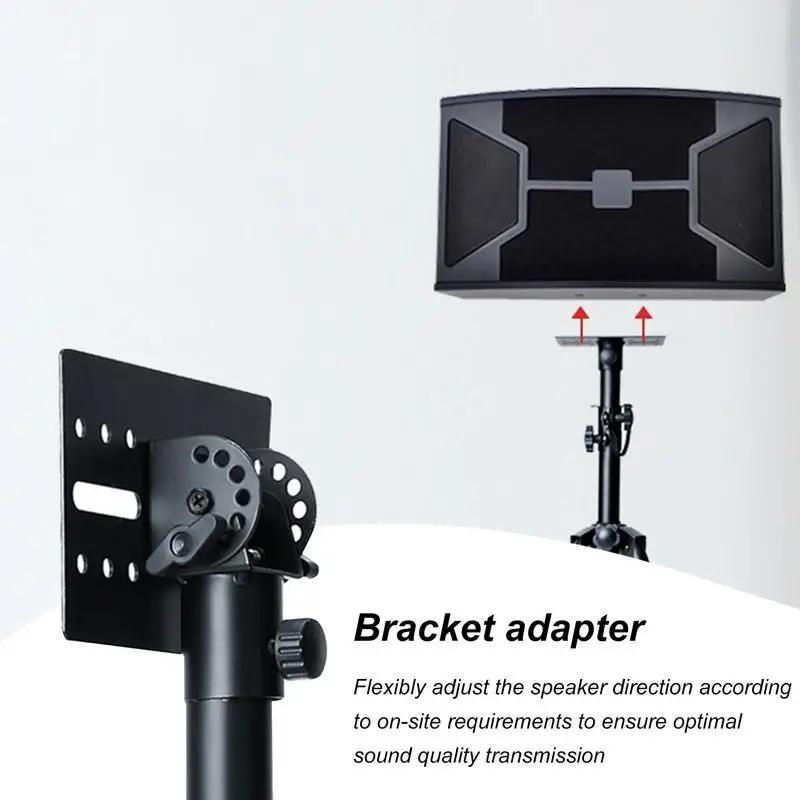 35mm Pole Mounting Speaker Adapter Brackets DJ Speaker Metal Mount Stand Adapter Black Metal Support Tool For Stage Performances