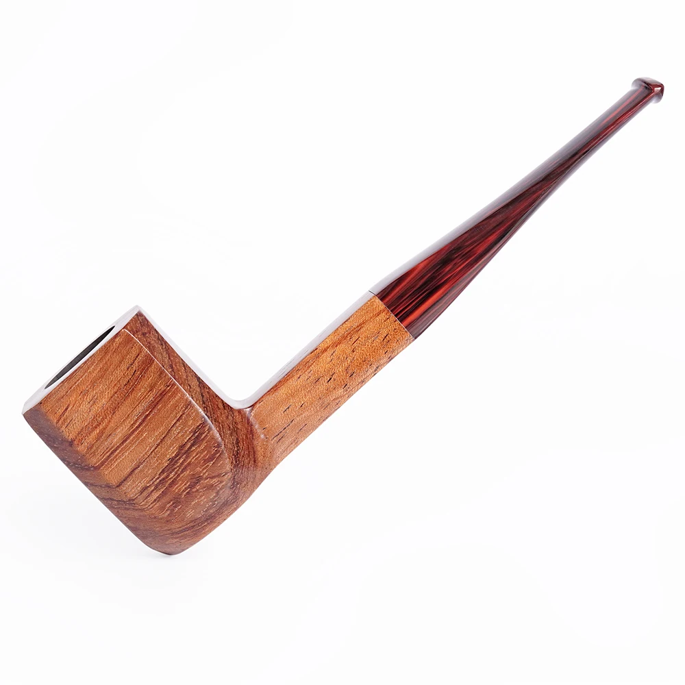 

Курительная трубка из палисандра в базовом стиле: легкая, компактная конструкция, практичный цветной резиновый мундштук, табачная трубка для повседневного использования