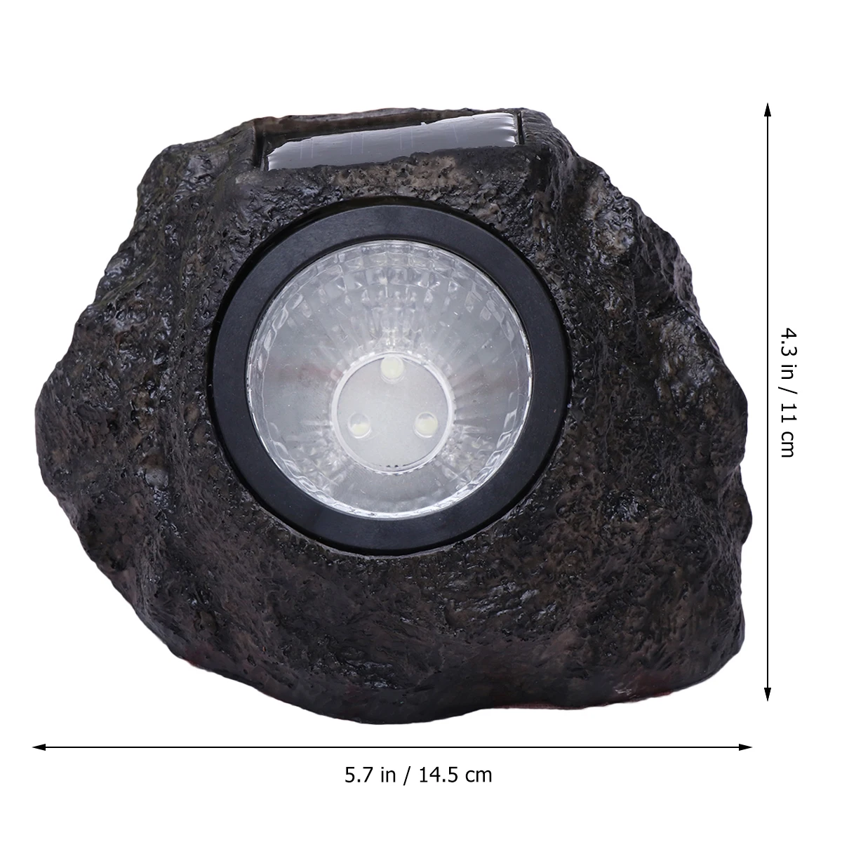 

2pcs Solar Stone Lamp Black Simulation LED Landscape Garden Outdoor Light High Quality Durable Easy Install Energy for Patios