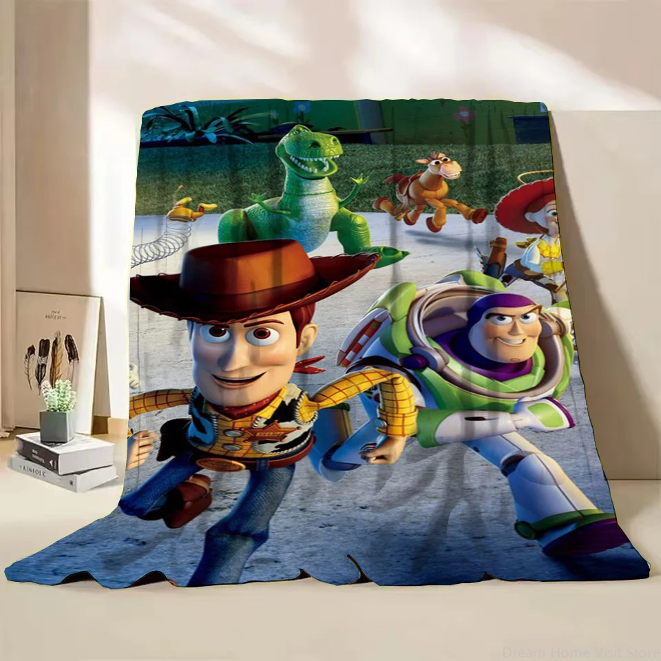 Disney Toy Story Flannel Fluffy Fleece Blanket for Home Bedroom Bed Sofa Office Children Adult Cover Soft Blanket Kids Cute Gift