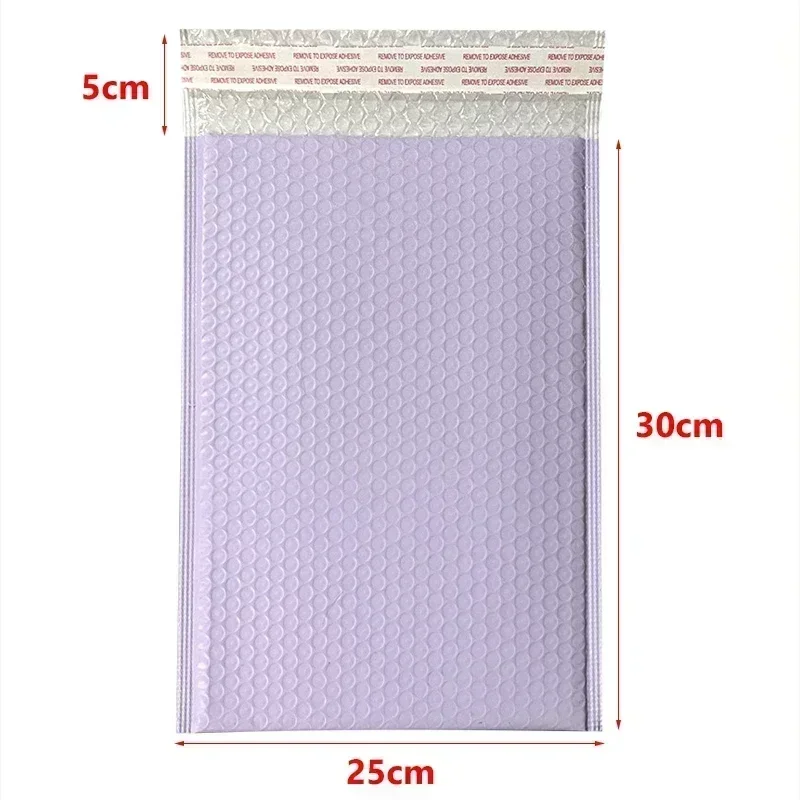 Big 20pcs Pack Bubble Mailers Purple Packing Bags Self-Sealing Filled Envelope Shipping Packaging Anti-Fall Protection Mailer