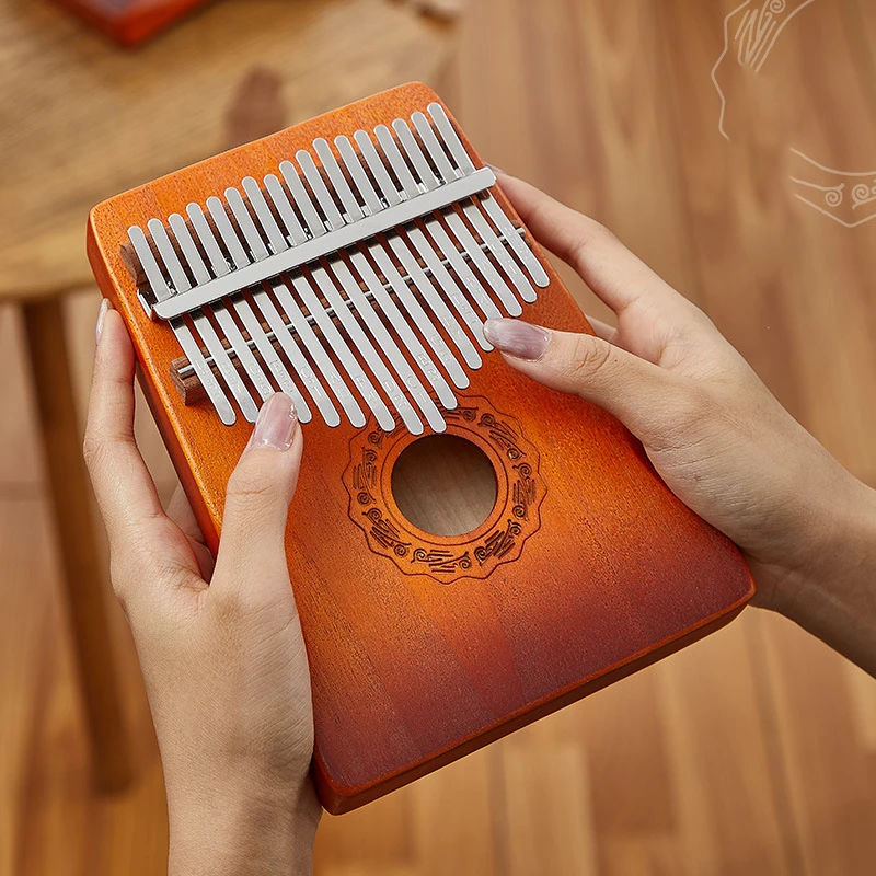 Hluru Kalimba de 17/21 Teclas, Piano de Pulgar de Madera de Arce Japonés, Piano de Dedos para Principiantes, Mbira, Regalo para Niños y Adultos