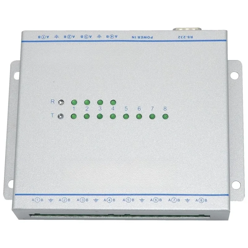 

Enhanced isolation bidirectional 8-way eight-port RS485 hub hub repeater sharer distributor splitter