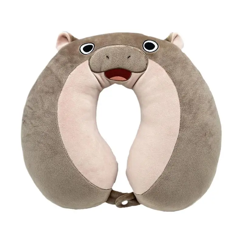 

Animal Neck Pillow U-Shaped Pillow for Airplane Hippo Shape Travel Neck Pillow Support Neck and Head Portable Neck Pillow for