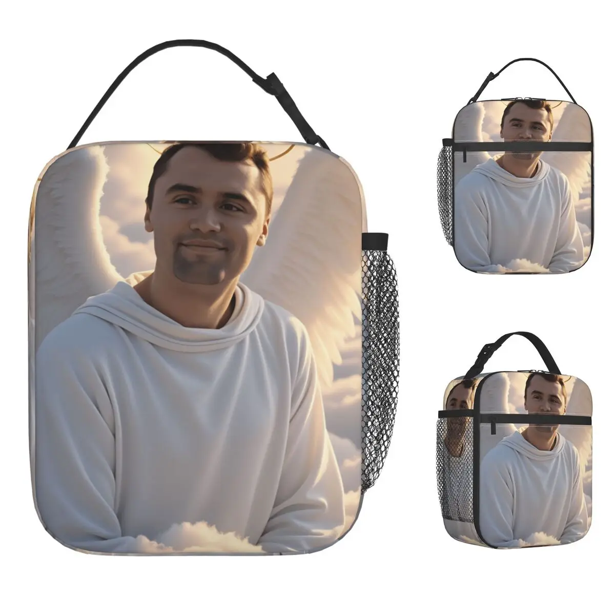 C-Charlie K-kirk Angel حقيبة الغداء مريحة علب الاغذية الكبار في الهواء الطلق نزهة مصمم حقيبة للحفاظ على البرودة متعة أكسفورد حمل أكياس الغذاء #1