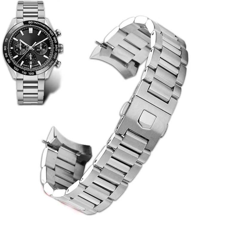 

Твердый ремешок для часов из нержавеющей стали для Tag для Heuer Carrera CBN2A1D Competitive Potential WAY201S Series 22 мм ремешок для часов