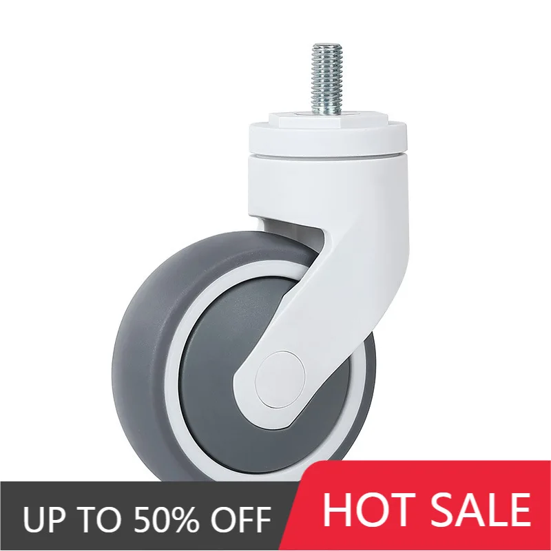

1pc 4-inch Swivel Caster Wheel - TPR Silent Caster For Trolleys/medical Equipment (e.g., Ventilators)