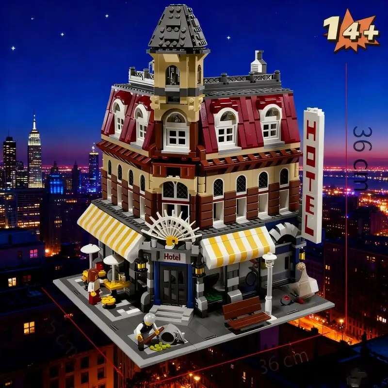 

2056pcs NEW City Street View Europeanizing Architecture Cafe Corner 10182 Education Building Toy Model Birthday Christmas Gift