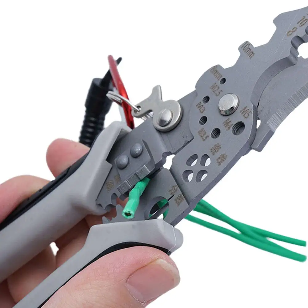 Crimper Cable Cutter Multifunctional Wire Stripper Adjustable Crimper Cable Cutter Pliers Tool For Electrician