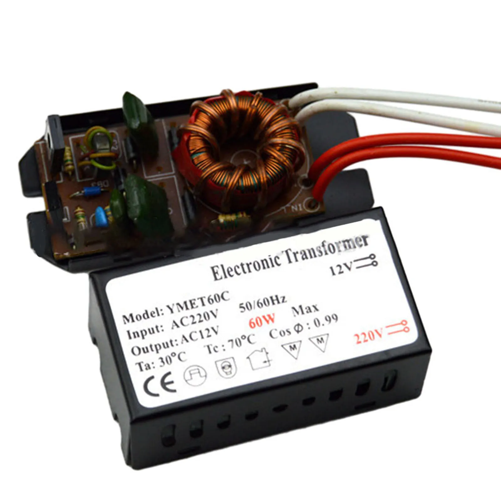AC220V Electronic Transformer for Halogen Applications Outputs 12For Supports Dimming/Segmentation/Remote Control Features