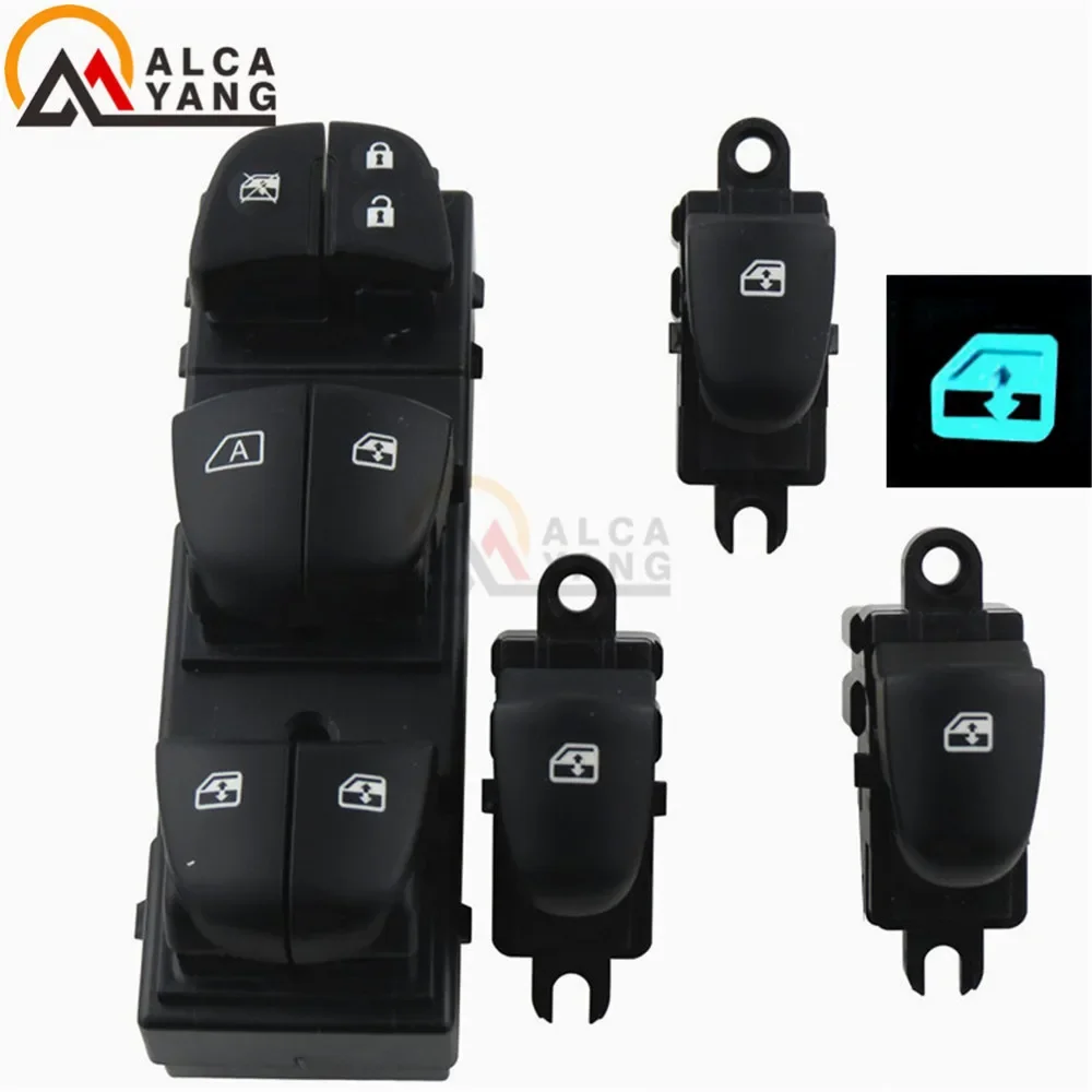 1 Set/4PCS Ice Blue Light For Nissan Qashqai J11/Altima/Sylphy/Tiida/X-Trail 2014-2020 Power Window Switch/Single Window switch