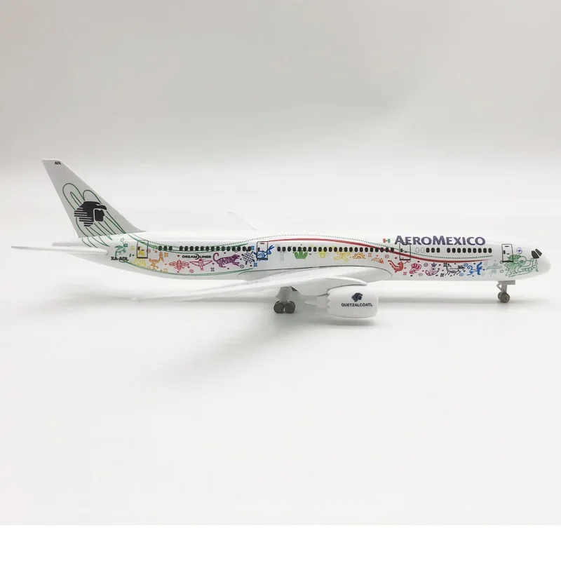 19cm Mexican Air AEROMEXICO Airlines Boeing 787 B787 Airways Alloy Metal Airplane Model Diecast Plane Model & Wheels Aircraft