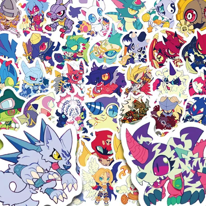 95PCS Cartoon Personality Digimon Creative Graffiti Decorative Stickers