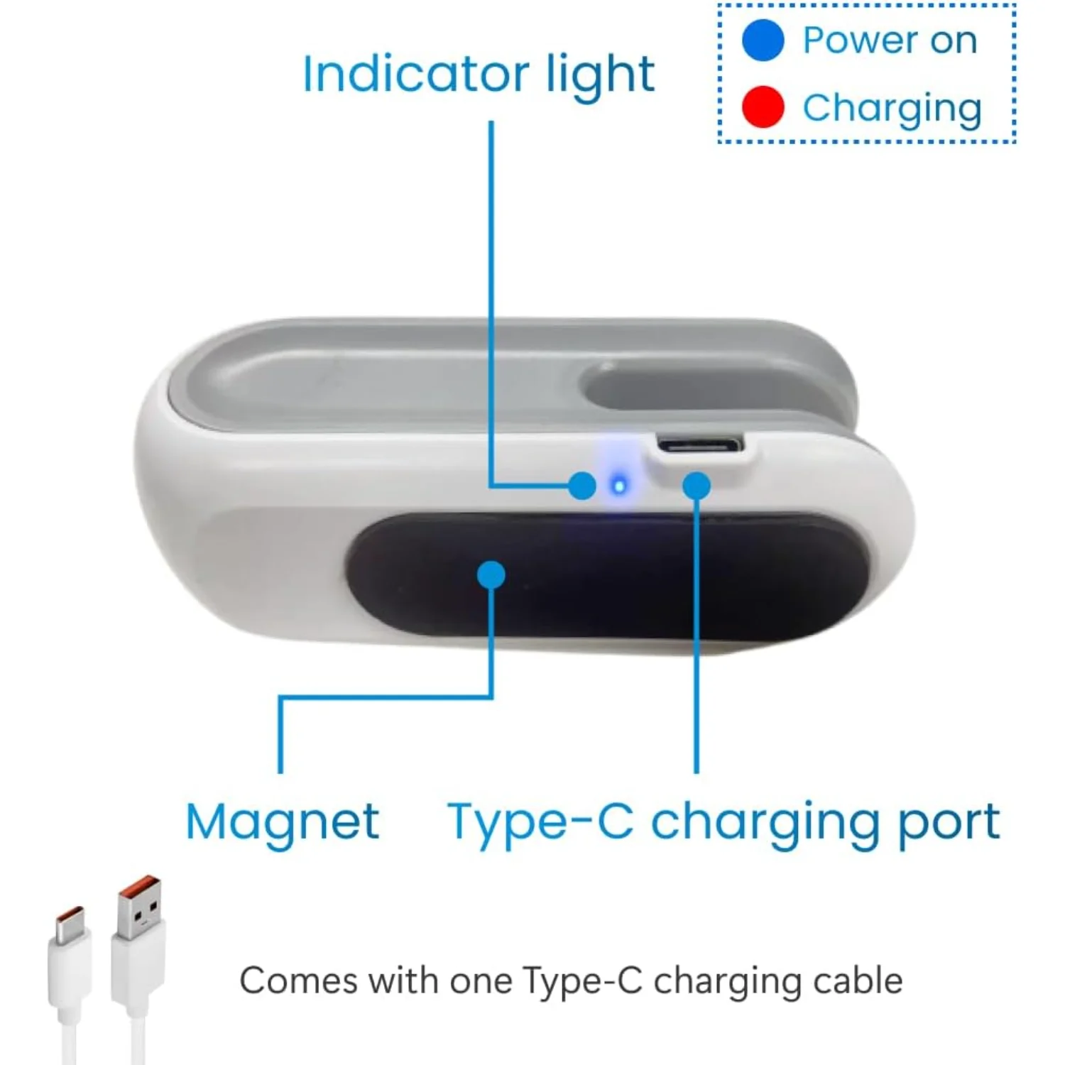 Mini Bag Sealer, USB-C rechargeable Bag Sealer, 2 in 1 Bag Sealer Heat Seal with  and Magnet, Mini Bag Resealer Machine for Plas
