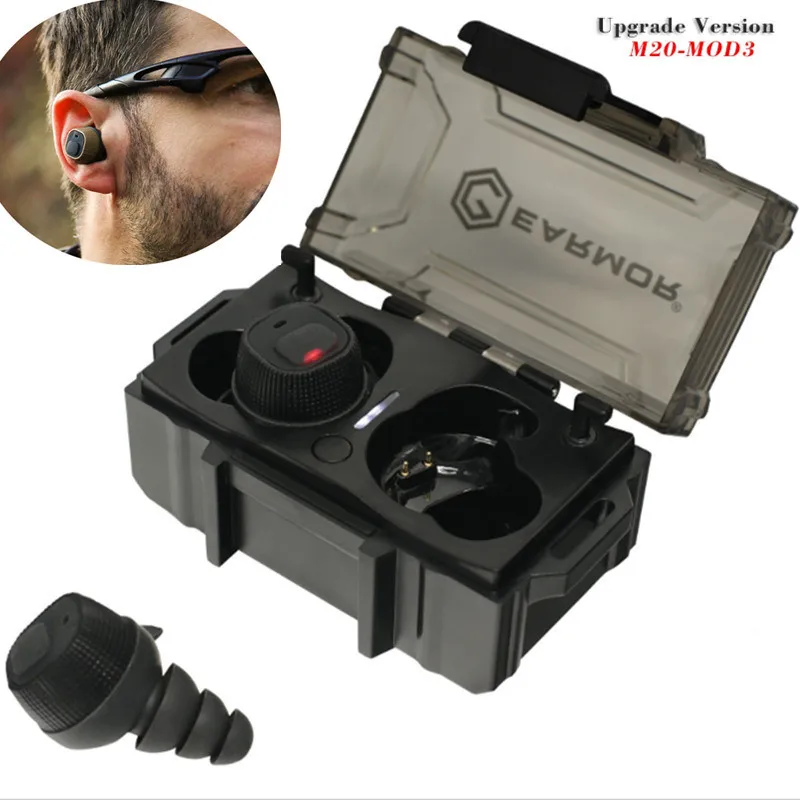 EARMOR M20 MOD3 Electronic Earplugs Headset Anti Noise Ear Plug Noise Canceling for Hunting Silicone Earmuffs Shooting Military