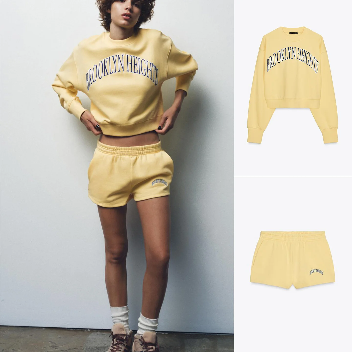 

Autumn New Arrival Women's Two-Piece Set Embroidered Sweatirt Long Sve round Ne Printed Fce orts Casual Sportswear