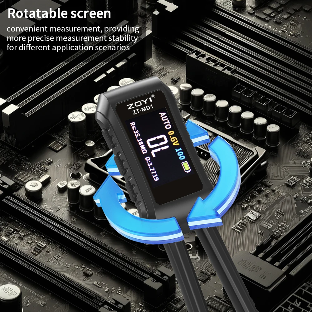 ZOYI ZT-MD1 digital intelligent tweezers LCR SMD ESR tester Resistance capacitance inductance conduction diode testing measuring