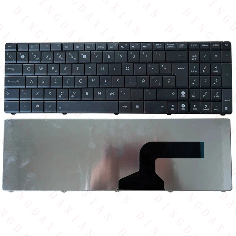 

Испанская клавиатура для ноутбуков Asus A52J, K53, X53, X54H, A53, N53, N60, N61, N71, N73S, N73J, P52, P52F, P53S, X53S, X55V, X54HR, черная, испанская раскладка