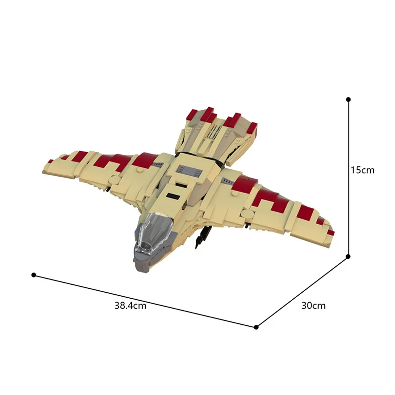 Acessórios de filme espacial clássico 25th século espaço warhawk starfighter blocos de construção falcon lutador modelo crianças brinquedo presente