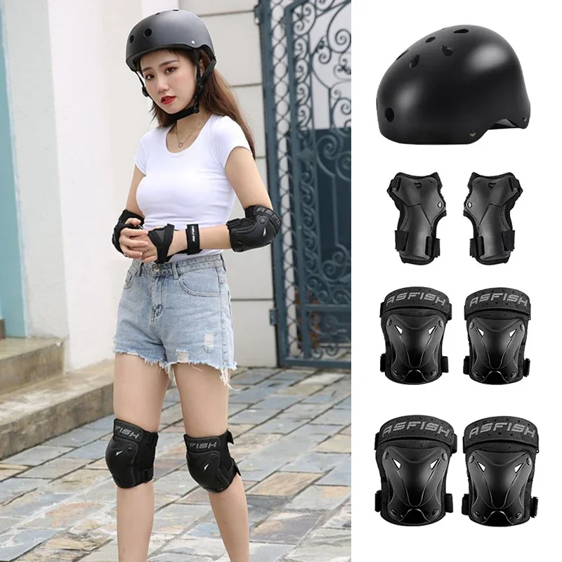 

Roller Skating Protector for Kids Adults Riding Skateboard Land Surfboard Elbow Knee Wrist Hip Pads Helmet Head Protective Gear