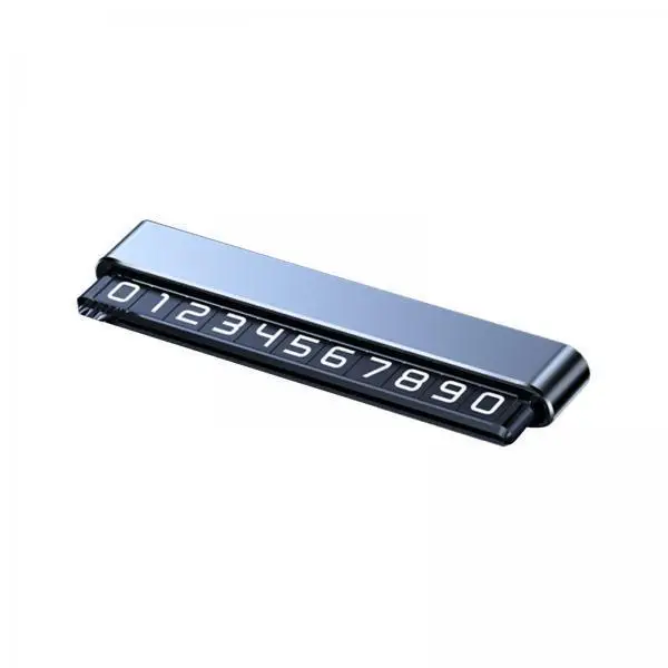 Car Temporary Phone Number Plate Aluminum Alloy Quick Install Privacy Protection Parking Card for Automobile Dashboard