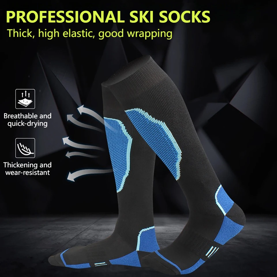 LOOGDEEL 1 زوج مكافحة البرد في الهواء الطلق جوارب رياضية عالية الشتاء الدافئة سماكة جوارب التزلج جوارب التنزه للنساء الرجال الأطفال #4