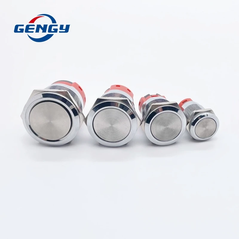 1/5/10 pcs 12/16/19/22mm Waterproof Metal Push Button Switch Momentary Latching Car Engine Power Switch No Light