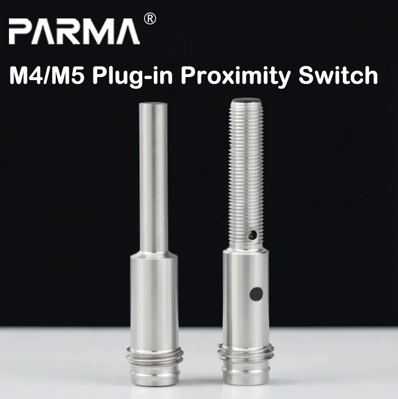 M4M5 plug-in type with aviation plug female connection line, three-wire NPN normally open 24V proximity sensor