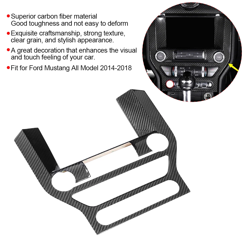 

Carbon Interior Center Console GPS Panel Cover Trim Fit for All Model 2014-2018 Carbon Auto Accessory
