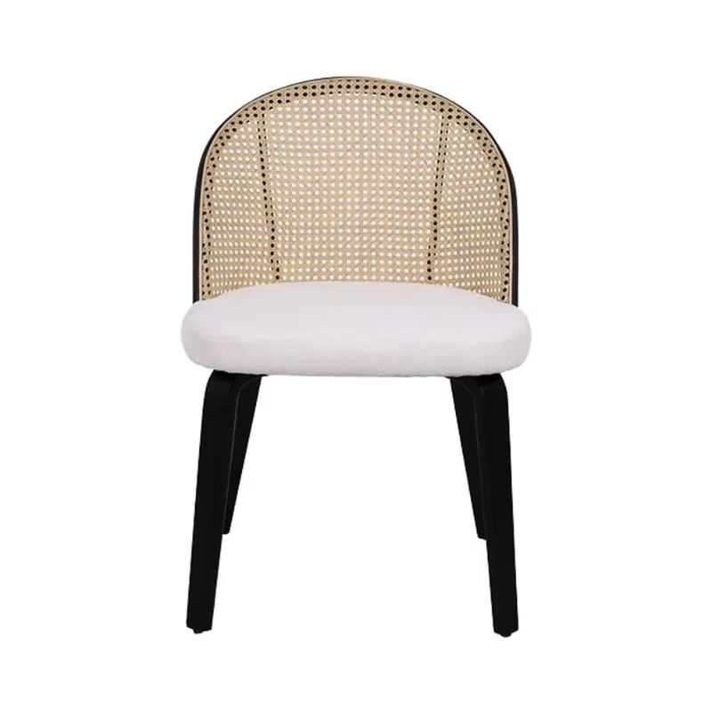 

Nordic cream wind outdoor rattan leisure chair waterproof wooden garden courtyard restaurant chair hotel sun protection