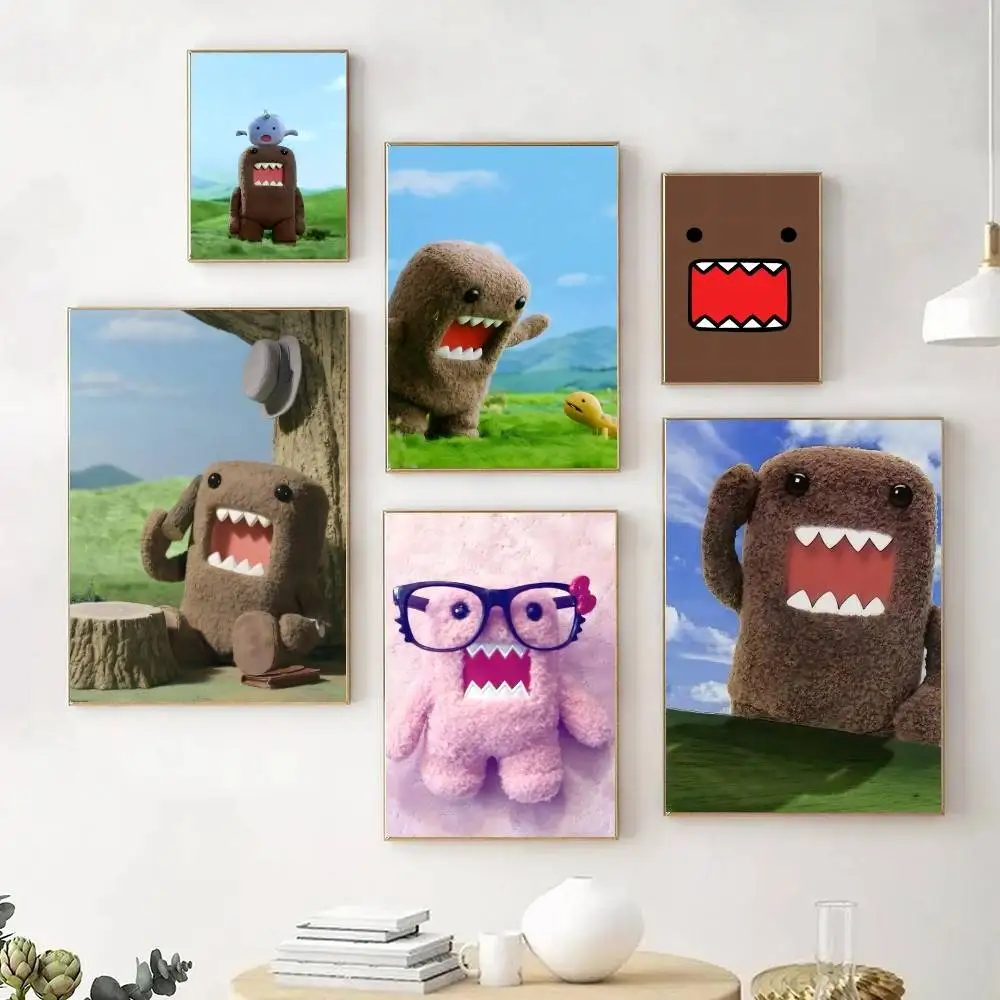 Cute Anime D-Domo-Kun Classic Movie Posters Fancy Wall Sticker for Living Room Bar Decoration Wall Decor